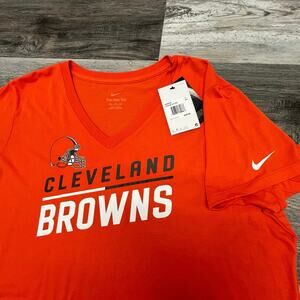 NWT‎ NEW The Nike Tee Cleveland Browns Orange White Womens XXL Swoosh T-Shirt